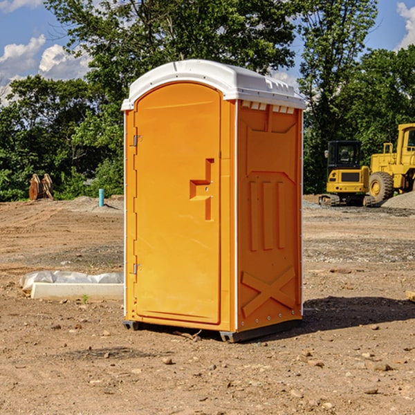 how often are the portable toilets cleaned and serviced during a rental period in Emerado North Dakota